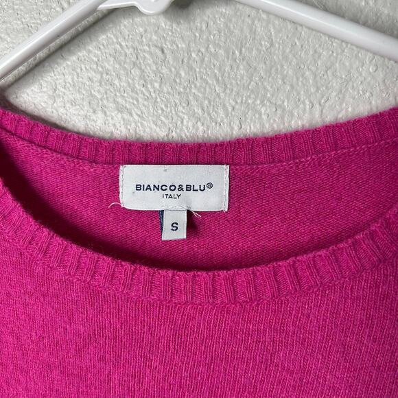 Bianco & Blu Pink Merino Wool Cashmere Blend Sweater Small Italy - Picture 4 of 7